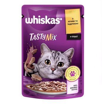 Влажный корм для кошек Whiskas Tasty Mix с ягненком, индейкой, 85 г (4770608262440) 000086147 фото