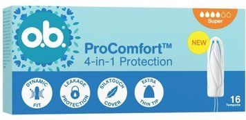 Тампоны ob ProComfort Super 16 шт. (3574661900469) В00352663 фото