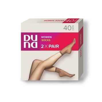 Шкарпетки жіночі 40 DEN набір з 2-х пар DUNA 551 р.23-25 (38-40), чорний В00326759 фото