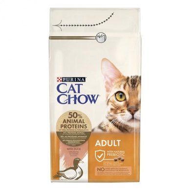 Сухий корм Cat Chow Adult для дорослих котів, з качкою 1.5 кг (7613035394117) 000062194 фото