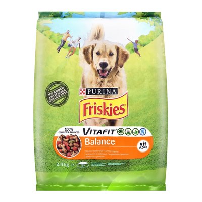 Сухий корм Purina Friskies з куркою та овочами для дорослих собак 2.4 кг (7613034232168) 000072429 фото