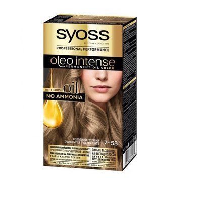 Фарба для волосся SYOSS Oleo Intense 7-58 Холодний русявий 115 мл (5201143731867) В00025838 фото