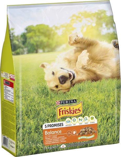 Сухой корм Purina Friskies с курицей и овощами для взрослых собак 2.4 кг (7613034232168) 000072429 фото