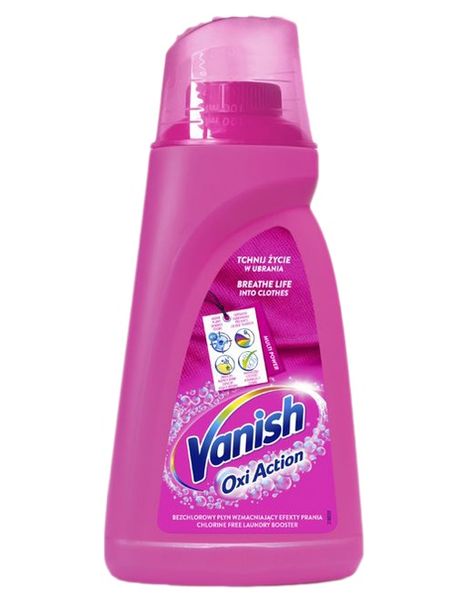 Пятновыводитель жидкий для тканей Vanish Oxi Action 1 л (5900627006315) В00141622 фото