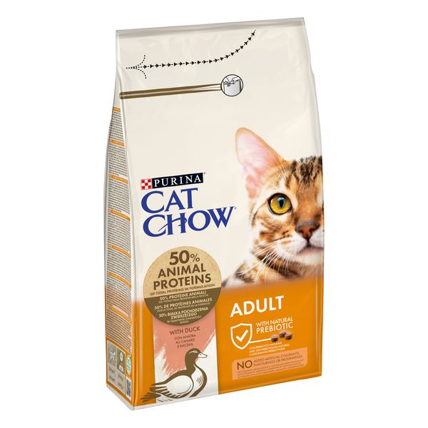 Сухой корм Cat Chow Adult для взрослых кошек с уткой 1.5 кг (7613035394117) 000062194 фото