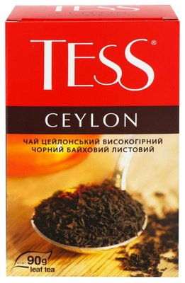 Чай TESS Ceylon чорний байховий листовий 90 г (4823096800684) 000024794 фото