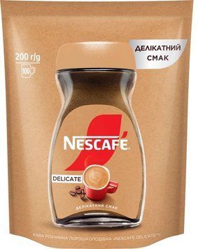 Кофе Nescafe Delicate растворимый порошкообразный 200 г. (8445291966130) 000085397 фото