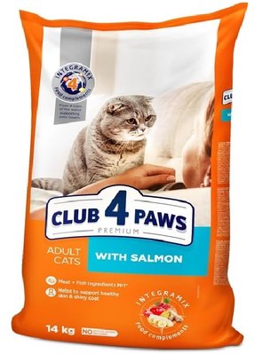 Сухой корм Club 4 Paws Premium для кошек с Лососем 14 кг. (4820083909238) 000027394 фото