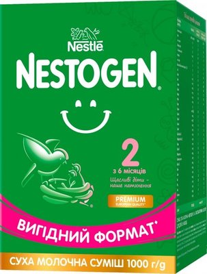 Суміш суха молочна Nestogen 2 з лактобактеріями L.Reuteri для дітей з 6 місяців 1000 г (7613287110046) В00137935 фото