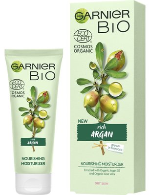 Поживний крем Garnier Bio для сухої та чутливої шкіри обличчя з екстрактом аргани 50 мл (3600542264174) В00097552 фото
