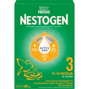 Суміш молочна дитяча NESTLE (Нестле) Нестожен 3 з лактобактеріями L. Reuteri з 12 місяців 600 г (8445290890207) В00312827 фото