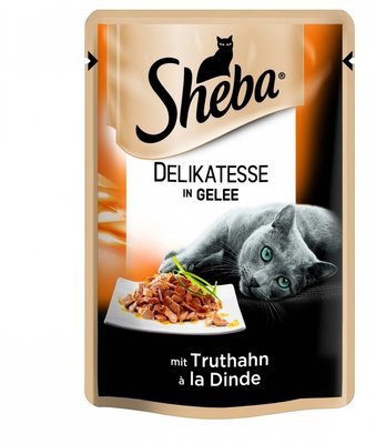 Вологий корм для котів Sheba Delikatesse in Gelee з індичкою в желе 85 г. (4770608257231) 000062627 фото