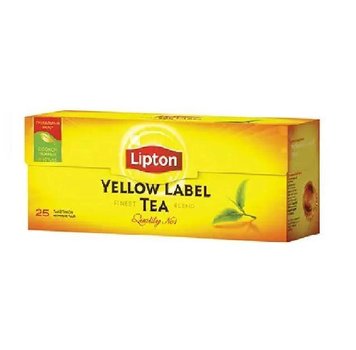 Чай Lipton Yellow Label Чорний пакетований 25 х 2 г (8717163825976) 000074051 фото