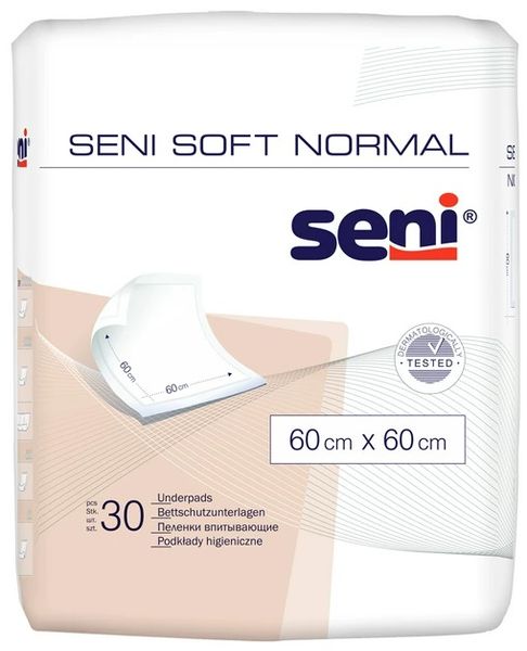 Пелюшки для немовлят Seni Soft Normal 60х60 см 30 шт (5900516692568) В00189620 фото
