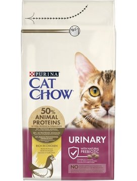 Сухой корм CAT CHOW Urinary для взрослых кошек, для поддержания здоровья мочевыводящей системы, с курицей 1.5 кг (5997204514387) 000030046 фото