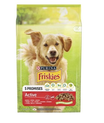 Сухой корм для взрослых собак FRISKIES Active с повышенной активностью, с говядиной 10 кг (7613031395484) 000074545 фото