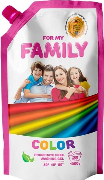 Гель для прання Family для кольорових речей 1 кг (4260637721228) В00280660 фото