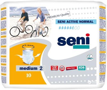 Підгузки-трусики для дорослих Seni Active Normal Medium 10 шт. (5900516693046) В00314841 фото