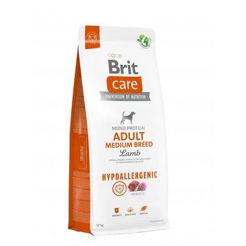 Корм сухой Brit Care Dog Hypoallergenic Adult Medium Breed для собак средних гипоаллергенных пород с ягненком 12 кг (8595602559015) S1111173362 фото