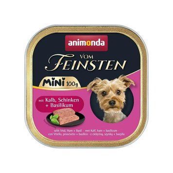 Корм влажный Vom Feinsten Adult Mini для собак мини пород с телятиной, ветчиной + базилик 100 г (4017721823609) S1111209702 фото
