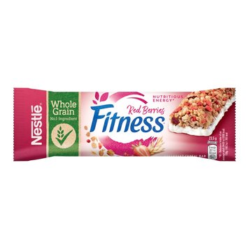 Батончик Fitness Nestle Спелые ягоды клубники и клюква злаковая, 23.5 г (5900020029447) 000077106 фото