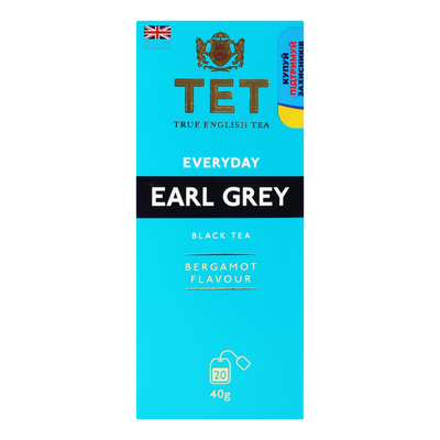 Чай ТЕТ Everyday Earl Grey черный байховый мелкий с ароматом бергамота 20*2 г (5060846022890) 000077054 фото