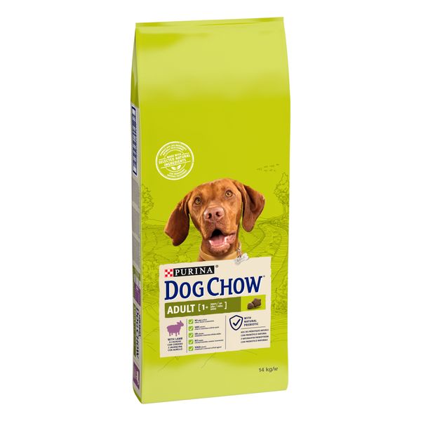 Сухой корм для взрослых собак Dog Chow Adult с ягненком 14 кг (7613034487636) 000064640 фото