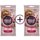 Кремові ласощі Delickcious Duck Flavoured with Cranberry з качкою та журавлиною для собак 1+1(4 шт. х 15 гр) (4820269148079) 000085393 фото