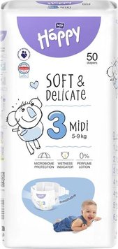 Підгузки Bella Baby Happy Soft & Delicate Midi 5-9 кг 50 шт (5900516605391) В00309714 фото