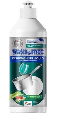 Средство для мытья посуды Wash&Free из экстрактомалое вера и лес. земляники 500г(4260637722843) В00299449 фото