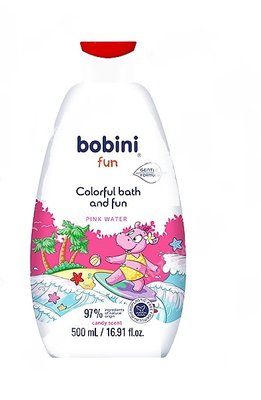 Лосьйон для ванни та гель для миття тіла Bobini Fun Рожева вода (5900931033441) 000077199 фото