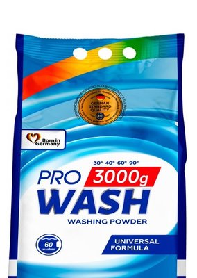 Порошок для прання Pro Wash універсальний 3 кг (4260637723772) В00296390 фото