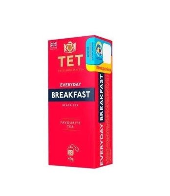 Чай TET Everyday Breakfast чорний байховий дрібний 20 х 2 г (5060846022876) 000077053 фото
