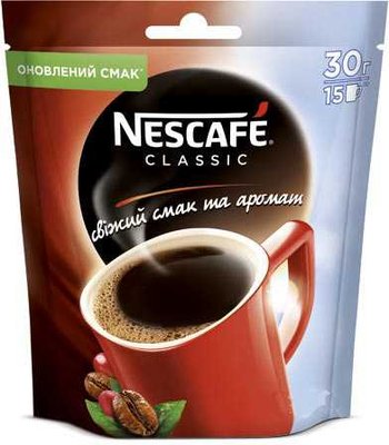 Кофе растворимый Nescafe классик 30г №2 (4823000919709) 000027305 фото