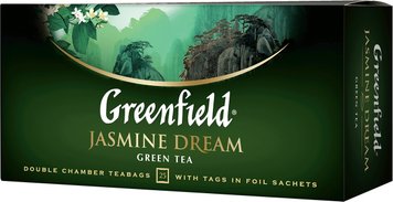 Чай Greenfield Jasmine Dream Зелений пакетований 25 х 2 г (4823096801162) 000024858 фото