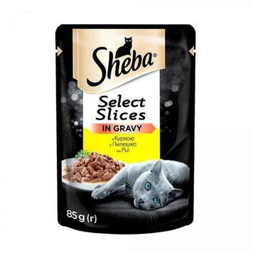 Влажный корм для кошек Sheba Selection in Sauce с курицей в соусе 85 г. (4770608257170) 000062622 фото