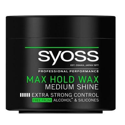 Воск для укладки волос Syoss Max Hold для гладких, блестящих волос Фиксация 5 150 мл (9000101681543) В00292124 фото