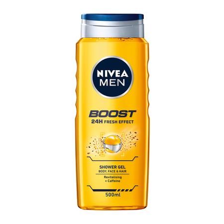 Гель для душа Nivea Men Boost 3в1 для тела лица волос с кофеином 500 мл (4005900830784) В00280128 фото