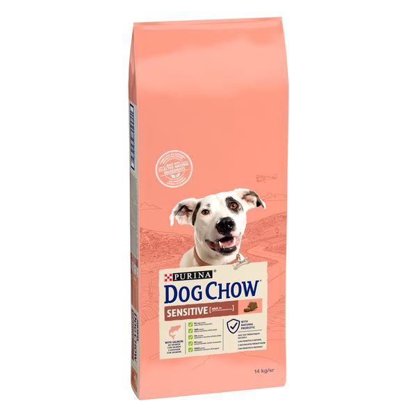 Сухий корм Dog Chow Sensitive для собак з чутливим травленням з лососем 14 кг (7613034488244) 000070805 фото