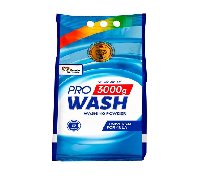 Порошок для стирки Pro Wash универсальный 3 кг (4260637723772) В00296390 фото