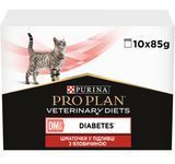 Вологий корм для котів Pro Plan Veterinary Diets DM St/Ox Diabetes Managment , шматочки у підливці з яловичиною, 10 шт х 85 г. (8445290093523) 000079240 фото