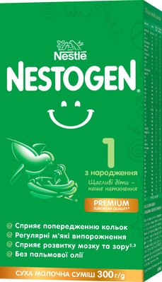 Суміш суха молочна Nestogen1 з лактобактеріями L.Reuteri для дітей з народження 300 г (7613287103703) В00286235 фото