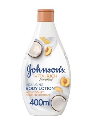 Лосьйон для тіла Johnson's Vita-Rich Релаксний з йогуртом, кокосом і екстрактом персика 400 мл (3574661385709) В00305623 фото