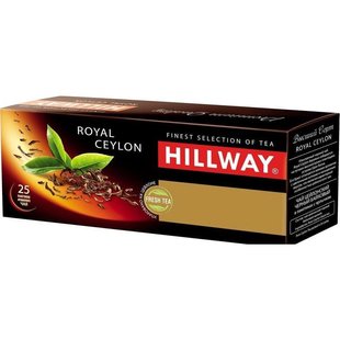 Чай Hillway Royal Ceylon Чорний пакетований 25 х 2 г (8886300990041) 000020110 фото