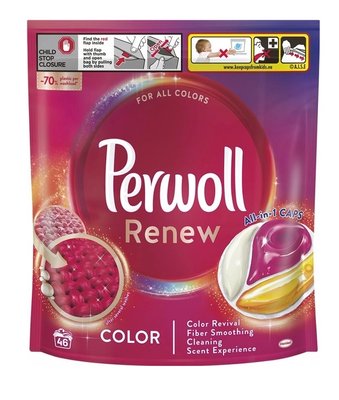 Засіб для делікатного прання Perwoll Renew Капсули для кольорових речей 46 шт (9000101570588) В00302310 фото