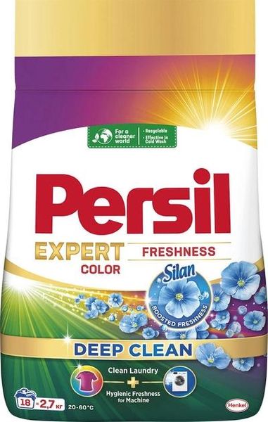 Стиральный порошок Persil Expert Deep Clean Автомат Color Свежесть от Silan 18 циклов стирки 2.7 кг (9000101806335) В00314177 фото