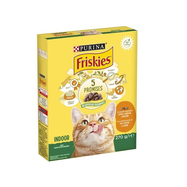 Сухой корм Purina Friskies Indoor для кошек 270 гр (7613035351820) 000071521 фото