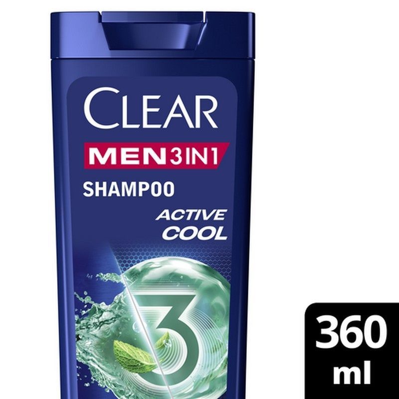 Шампунь, бальзам-ополаскиватель, гель для душа Clear Men 3 в 1 Очистка с активированным углем 360 мл (8720181241970) В00297996_U фото