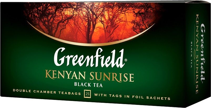 Чай Greenfield Kenyan Sunrise Черный пакетированный 25 х 2 г (4823096801209) 000025164 фото