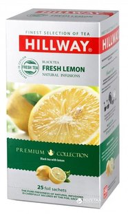 Чай Hillway Fresh Lemon Чорний саше 25*1,5 г (8886300990256) 000020113 фото